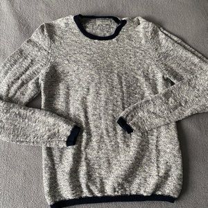 FRANK & OAK Navy and Grey Longsleeve Sweater